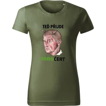 Dámské tričko, Teď přijde agročert Khaki XL