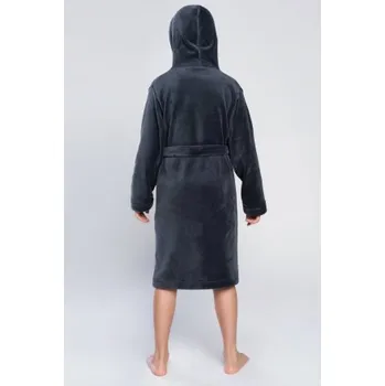 Chlapecký župan Chlapecký župan Italian Fashion Mimas - huňatý s kapucí Grafit 10 let