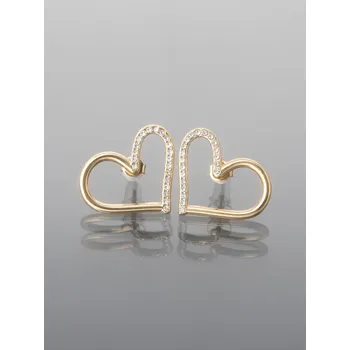 Náušnice Prosperk Ocelové náušnice větší srdíčka Barva: Stříbrná