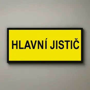 Hlavní jistič Samolepka 210 x 80 mm tl. 0.1 mm - Kód: 10490