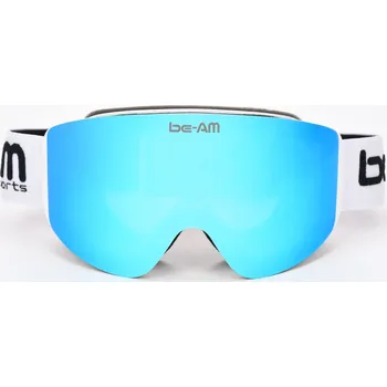 be-AM Lyžařské brýle SKI a SNB SENIOR - bílá/modré sklo