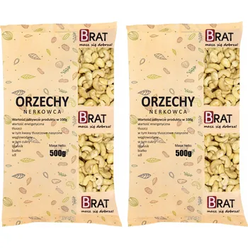 BRAT Kešu ořechy celé ořechy 1000 g