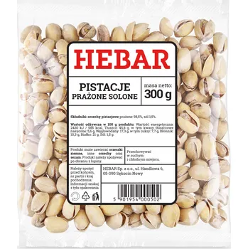 PISTÁCIE PRAŽENÉ SOLENÉ 300 G SVAČINKA OŘECHY HEBAR PREMIUM ČERSTVÉ