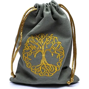 Dárková taška Dárkový bavlněný sáček se stromem života rozměr 19 * 13 cm, 100% bavlna, vyšívaný symbol