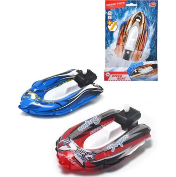 DICKIE Člun Speed Boat 15cm navíjecí motor nafukovací do vody 2 barvy