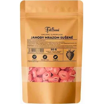 Sušené ovoce FitBoom Lyofilizované jahody - 50 g