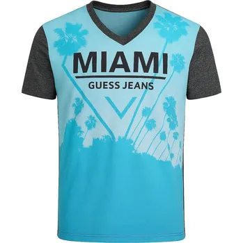 Pánské tričko Guess pánské tričko Mikko Miami Print