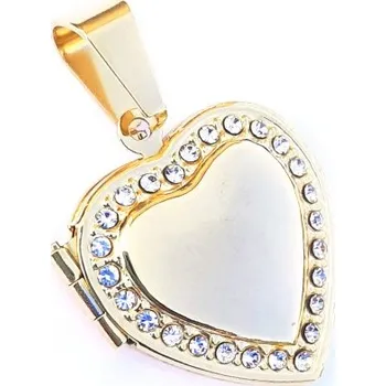 Přívěsek Prosperk Přívěsek medailonek zlaté srdíčko S0607