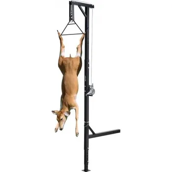 Hever VEVOR Zvedák na lov pro tažné zařízení , nosnost 600 liber, zvedák na lov jelenů s 2palcovým přijímačem, otočná hřídel o 360 stupňů a nastavitelná výška, včetně navijáku pro stahování a čištění zvěře