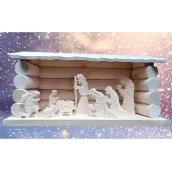 Betlém Dřevěný vánoční betlém velký