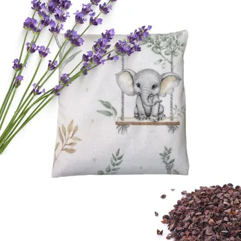 Polštář Dětský nahřívací polštářek s pohankou a levandulí - slon