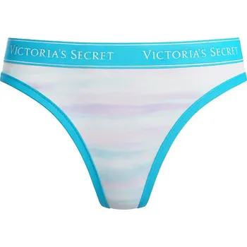 Kalhotky Victorias Secret tanga bavlněné kalhotky Stretch Logo brand multi blue