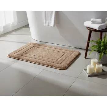 Koupelnová předložka Koupelnová předložka ALOR, jednobarevná hnědá, dlouhý vlas 2cm, 50x80cm