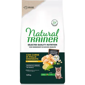 Krmivo pro kočku 2x1,25kg Natural Trainer Selected Quality Nutrition Kitten Chicken - výhodné balení