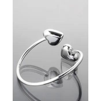 Náramek Prosperk Dámský ocelový náramek dvojité srdce S3083