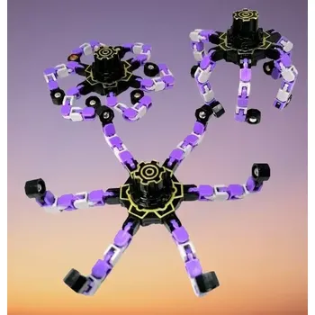 Gadget Fidget spinner – antistresová pomůcka z 3D tisku v elegantní fialové barvě