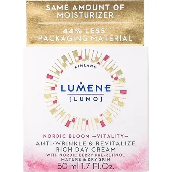 Pleťový krém LUMENE Nordic Bloom Vitality Anti-Wrinkle & Revitalize Rich Day Cream 50 ml