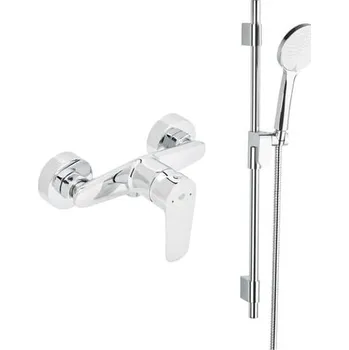 Vodovodní baterie SAT Mood Sprchová baterie se sprchovým setem, 150 mm, Chrom (SATBSMOOD268SET1)