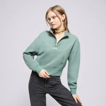 Pánská mikina Levi's Mikina Graphic Sara 1/4 Zip Greens Khaki L