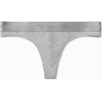 Dámské spodní prádlo Victorias secret tanga kalhotky bavlněné Cotton Stretch šedé