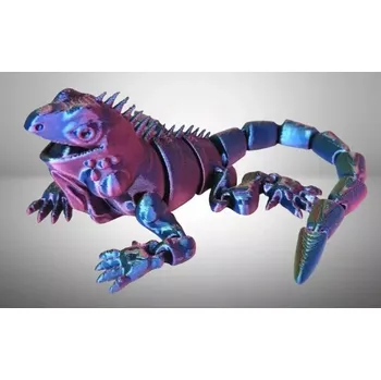 Příslušenství k 3D tiskárně Leguán z 3D tiskárny, duhový délka 22 cm