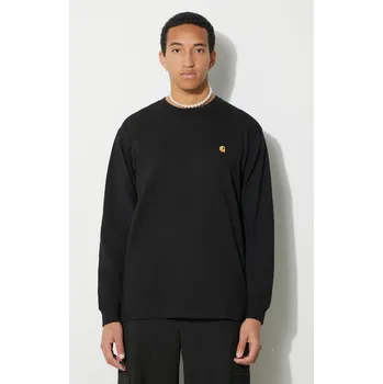 Bavlněné tričko s dlouhým rukávem Carhartt WIP, XL, černá, 99X
