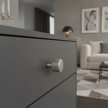 Nábytkové kování Siro Knobka INDUST II. / Ušlechtilá ocel mat