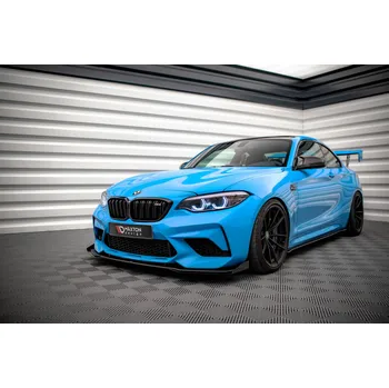 Tuning Maxton Design rohové spoilery pod přední nárazník pro BMW M2 F87, černý lesklý plast ABS, Competition