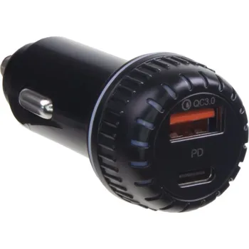 Auto elektroinstalace Autoadaptér USB/USB-C 12/24V PD/QC3.0