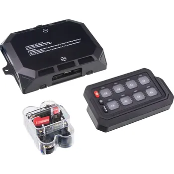 Auto elektroinstalace Dálkově ovládaný spínač 12/24V, 8-kanálový, 60A
