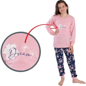 Dívčí pyžamo Dívčí pyžamo Betty Mode vel. 152-170 DREAM růžové