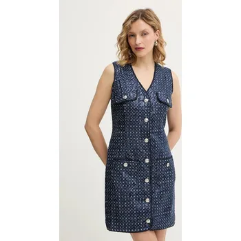 Dámské oblečení Šaty Guess GABRIELA W5BK41.D0771 námořnická modř 59J, vel. XL