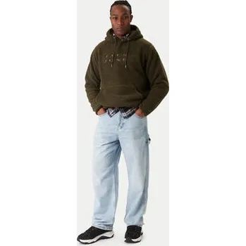Pánská mikina Jack & Jones Mikina Flare Teddy 12285678 Zelená Relaxed Fit S