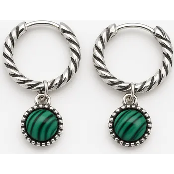 Náušnice Malachit náušnice Plér
