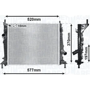 Chladič motoru Chladič, chlazení motoru MAGNETI MARELLI 350213169900