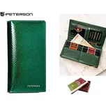 Peterson Dámská kožená peněženka PTN 421431-DSL zelená RFID