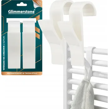 Věšák Háček bez vrtání Glimmerstone bílý