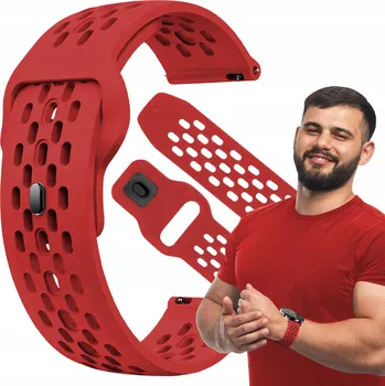 Pouzdro na mobilní telefon Řemínek ChronSmarta pro hodinky Garett, 18mm, červený