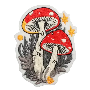 Nášivka Nažehlovací nášivka - muchomůrky (6,0 x 7,5 cm)