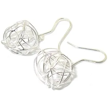 Šperk Stříbrné náušnice bez kamínku 925/1000 ( koule 65478) (925/1000)