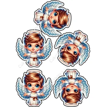 Jedlá dekorace na dort Fondánový list k vykrajovátku :¨"Andílek" 10x10 cm