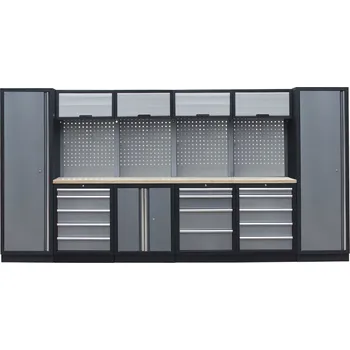 Dílenský regál Kvalitní PROFI dílenský nábytek 3920 x 495 x 2000 mm - TGS1300AN Grey