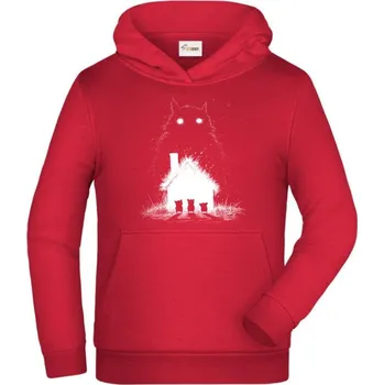 Pánské tričko Strašidelná pohádka Tři prasátka, V1, bílý tisk - Dětská mikina s kapucí - 128 cm