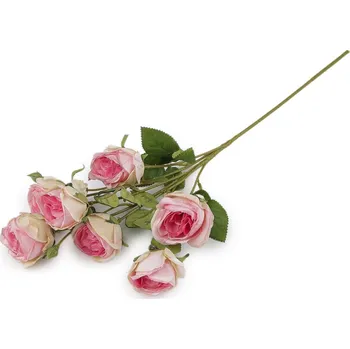 umělá květina Umělá kytice růže - růžová