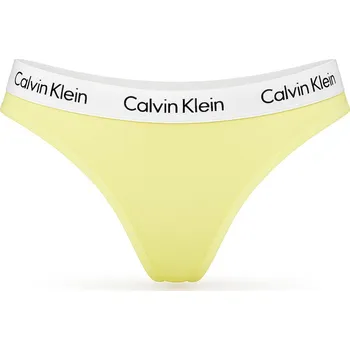 Kalhotky Calvin Klein Dámské Spodní prádlo Kalhotky Tanga Yellow D1617 žlutá