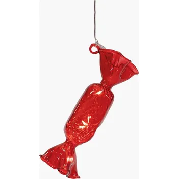 Dekorativní svítidlo Červená závěsná vánoční světelná dekorace ø 1,5 cm Hannah – Sirius ID_1699566