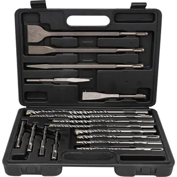 Sada nářadí Rock FORCE Sada dlát a vrtáků SDS s karbidovými hroty, 17 ks