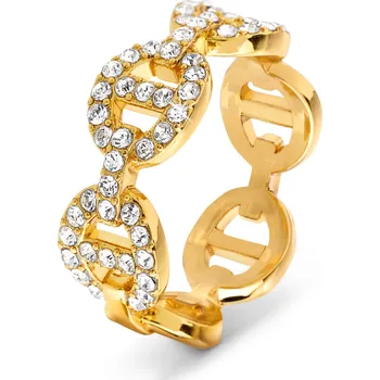 Prsten 716278 - Tchibo - Prsten »Kotva« se skleněnými kamínky - pro ženy - vel. 18