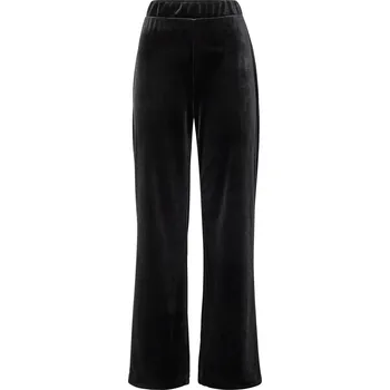 Dámské kalhoty 720490 - Tchibo - Sametové kalhoty se širokými nohavicemi - pro ženy - vel. L 44/46 - barva: černá