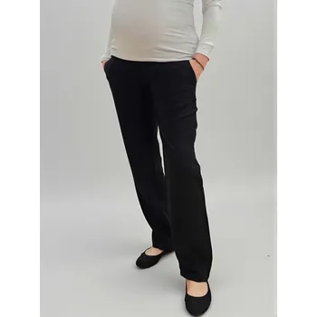 Lněné těhotenské kalhoty Elen - černé Velikost: S